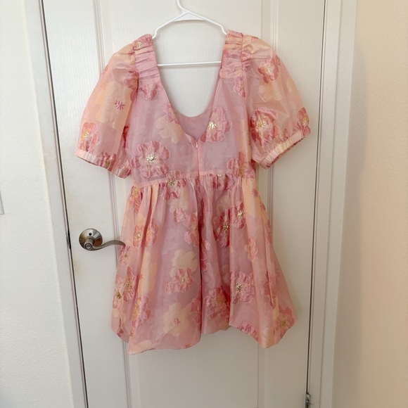 Sister Jane Pink Jacquard Mini Dress - Picture 5 of 7